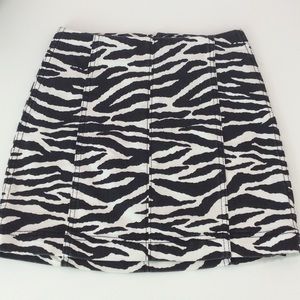 Zebra print skirt